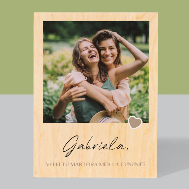 Imprimare pe lemn - verticală