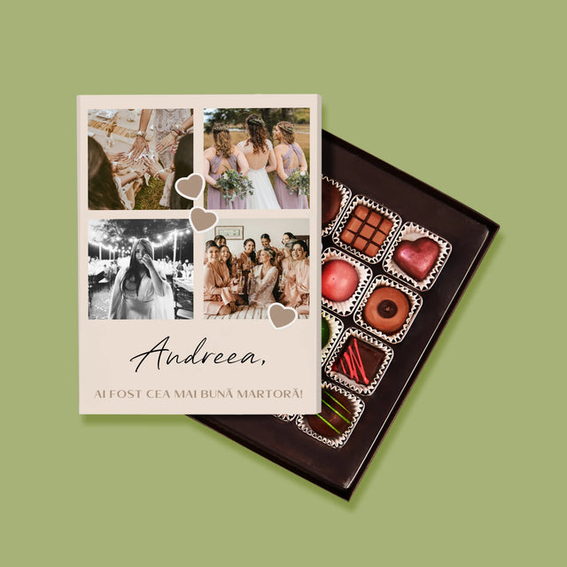 Colaj De Fotografii: Mulțumesc Colaj De Fotografii Pentru Martoră La Cununie - Praline