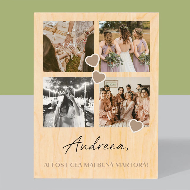 Imprimare pe lemn - verticală