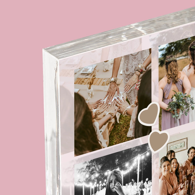 Colaj De Fotografii: Mulțumesc Colaj De Fotografii Pentru Martoră La Cununie - Bloc Acrilic