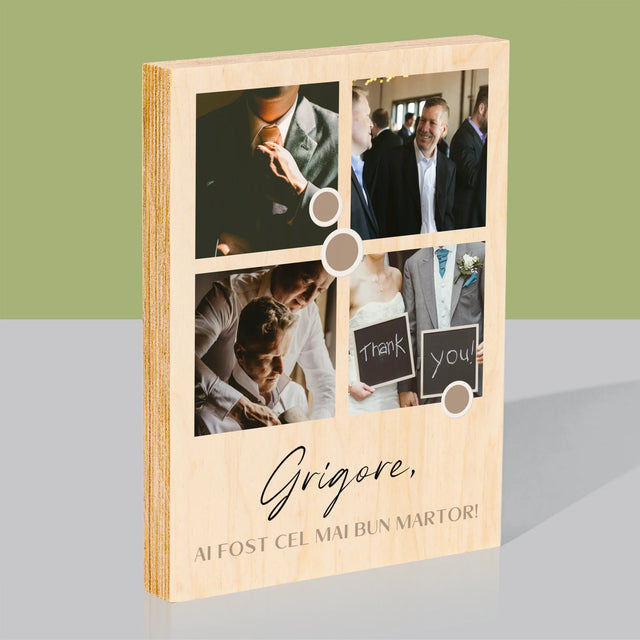 Imprimare pe lemn - verticală