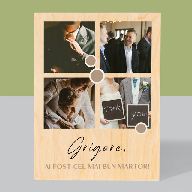 Imprimare pe lemn - verticală