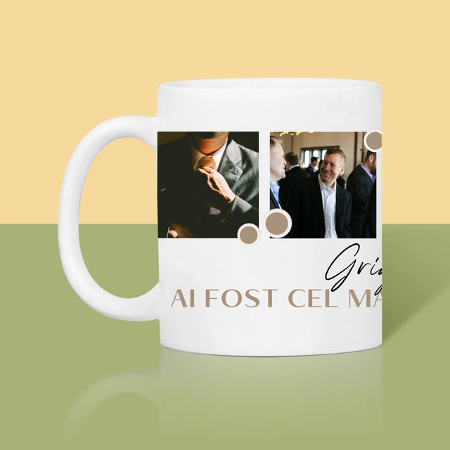 Colaj De Fotografii: Mulțumesc Colaj De Fotografii Pentru Martor La Cununie - Cană