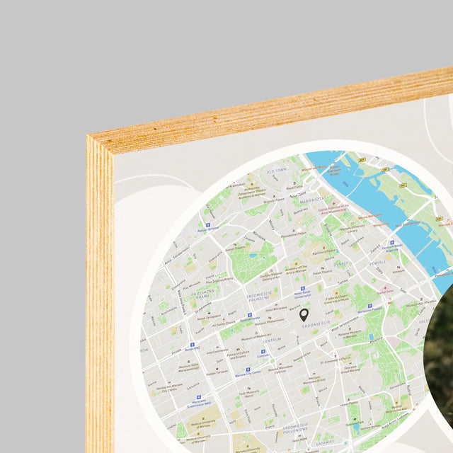 Harta Oraș: De Acum Înainte Pentru Totdeauna - Imprimare Pe Lemn (Horizontală)