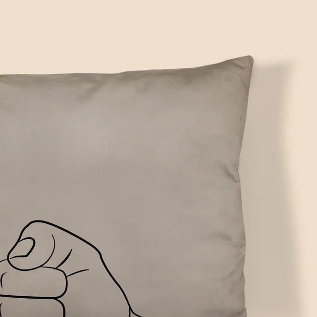 Fotografie Si Semnătură: Tata Copilul Mânuța - Pernă (Cu Fotografie)