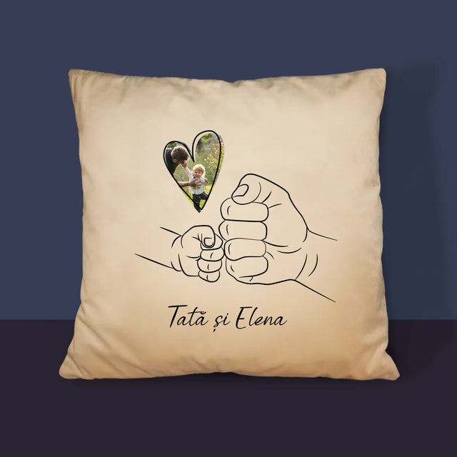 Fotografie Si Semnătură: Tata Copilul Mânuța - Pernă (Cu Fotografie)