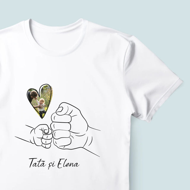 Fotografie Si Semnătură: Tata Copilul Mânuța - Tricou Pentru Bărbați