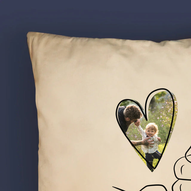 Fotografie Si Semnătură: Tata Copilul Mânuța - Pernă (Cu Fotografie)