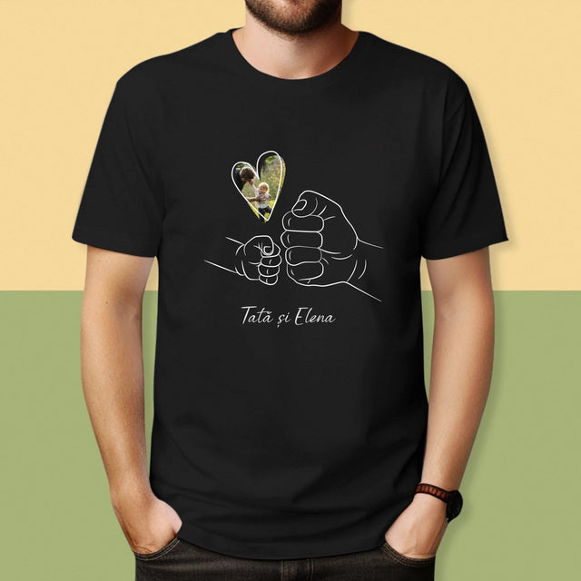 Fotografie Si Semnătură: Tata Copilul Mânuța - Tricou Pentru Bărbați