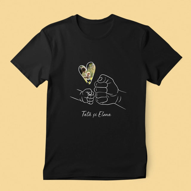 Fotografie Si Semnătură: Tata Copilul Mânuța - Tricou Pentru Bărbați
