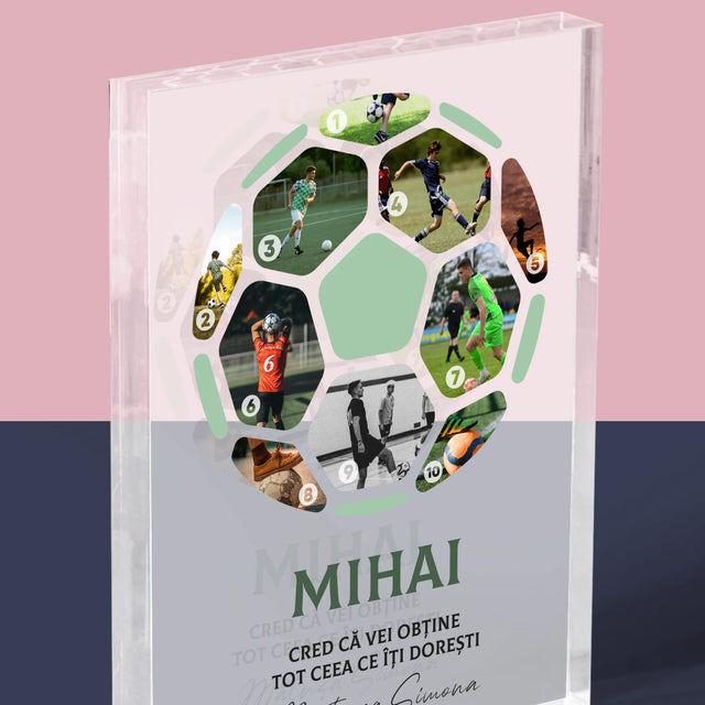 Colaj De Fotografii: Fotbal Colaj Din Fotografii - Bloc Acrilic