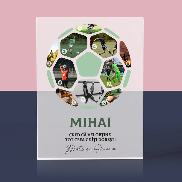 Colaj De Fotografii: Fotbal Colaj Din Fotografii - Bloc Acrilic