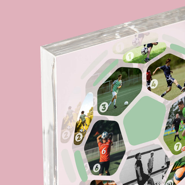 Colaj De Fotografii: Fotbal Colaj Din Fotografii - Bloc Acrilic