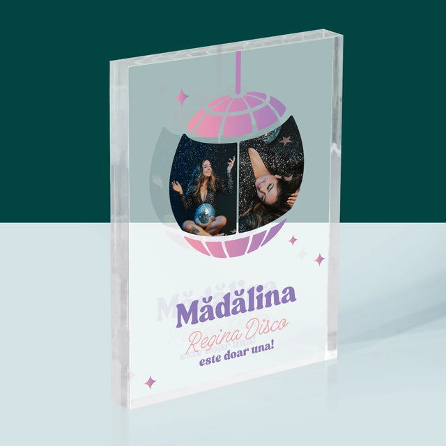 Colaj De Fotografii: Regina Disco 2 Fotografii - Bloc Acrilic