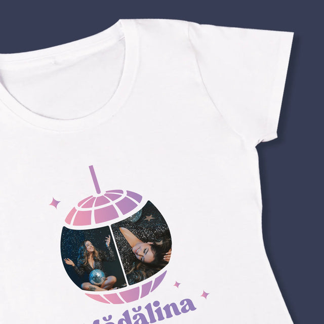 Colaj De Fotografii: Regina Disco 2 Fotografii - Tricou Pentru Femei