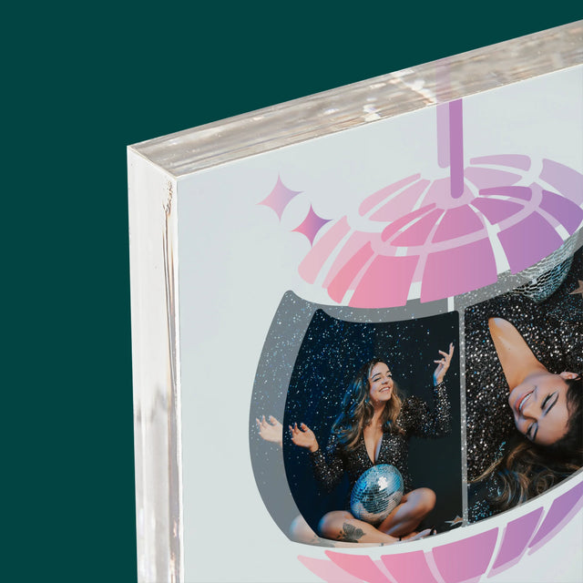 Colaj De Fotografii: Regina Disco 2 Fotografii - Bloc Acrilic