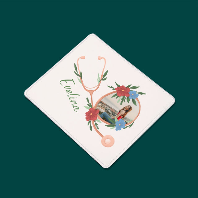 Fotografie Si Semnătură: Stetoscopul Cu Flori - Mouse Pad