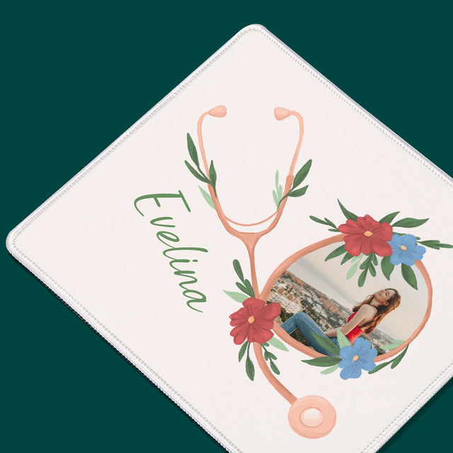 Fotografie Si Semnătură: Stetoscopul Cu Flori - Mouse Pad