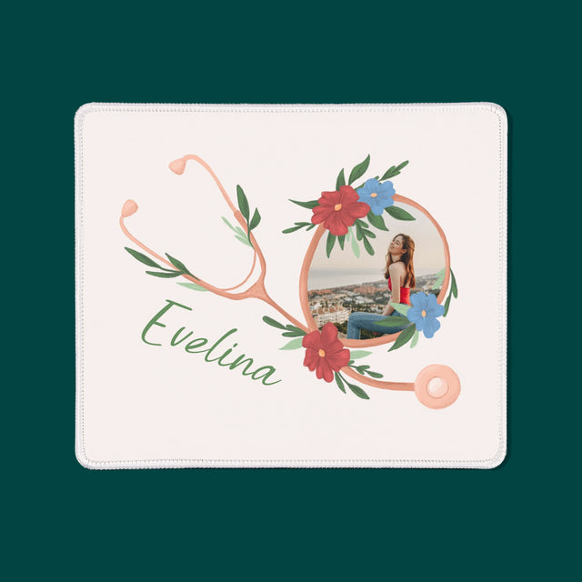 Fotografie Si Semnătură: Stetoscopul Cu Flori - Mouse Pad