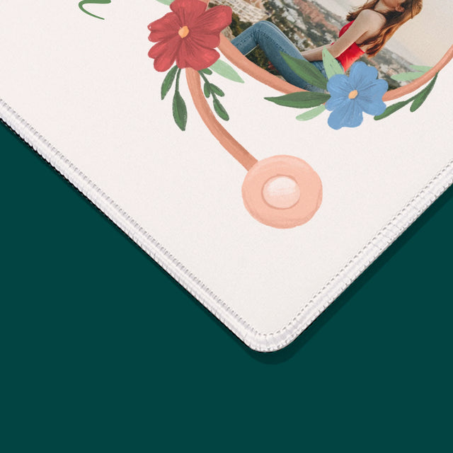 Fotografie Si Semnătură: Stetoscopul Cu Flori - Mouse Pad
