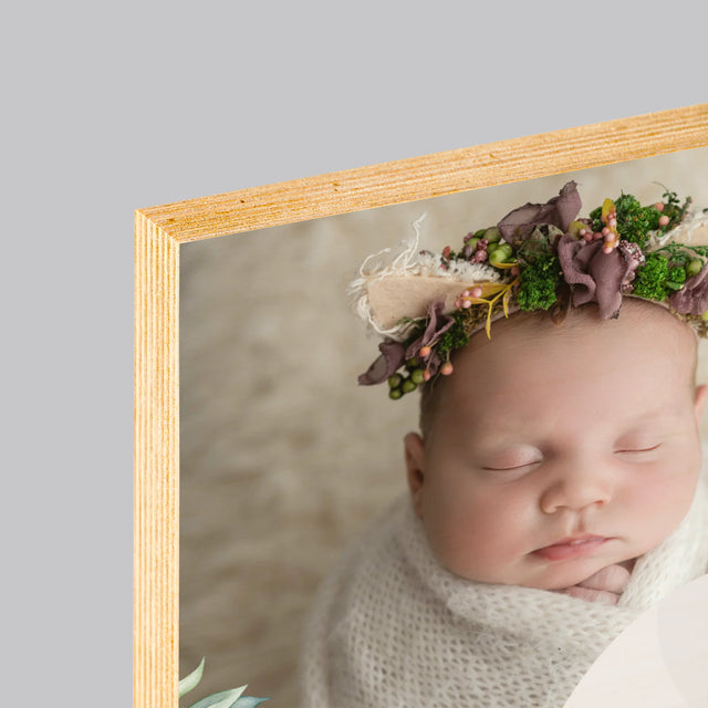 Fotografie Si Semnătură: Mulțumiri Moașei - Imprimare Pe Lemn ( Verticală)