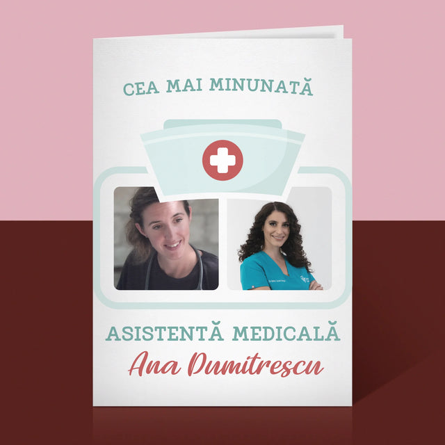 Colaj De Fotografii: Cea Mai Minunată Asistentă Medicală - Card Cu Felicitări
