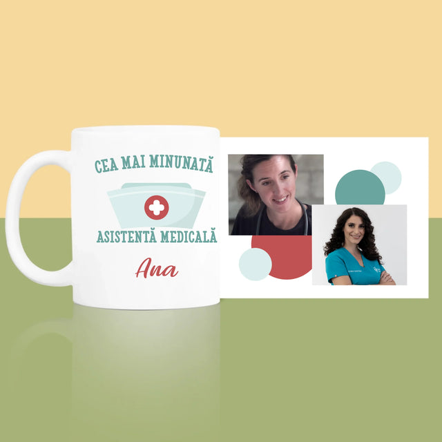Colaj De Fotografii: Cea Mai Minunată Asistentă Medicală - Cană
