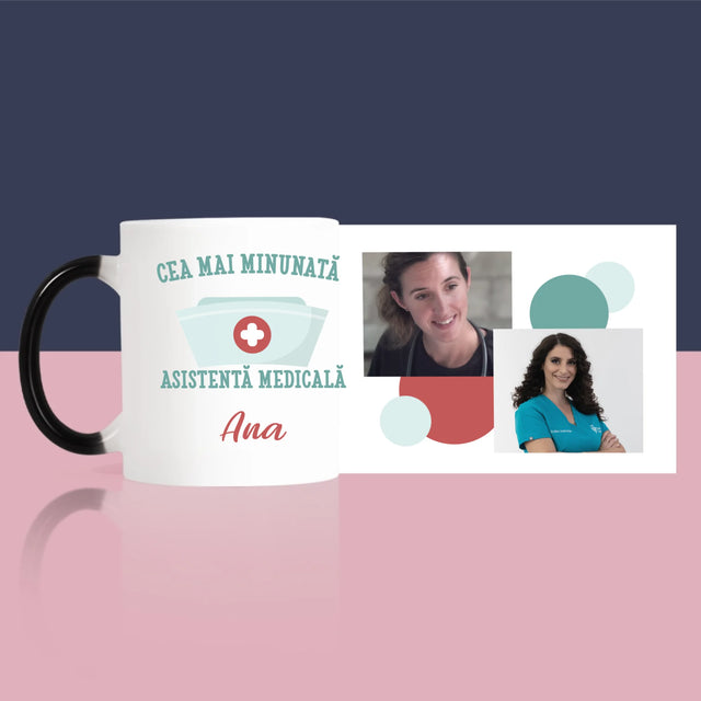 Colaj De Fotografii: Cea Mai Minunată Asistentă Medicală - Cană