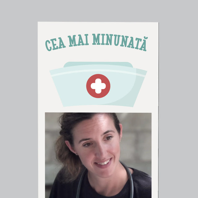Colaj De Fotografii: Cea Mai Minunată Asistentă Medicală - Magnet Pe Fregider