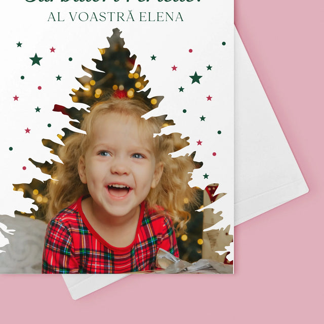 Formă Din Fotografii: Brad Sărbători - Card Cu Felicitări