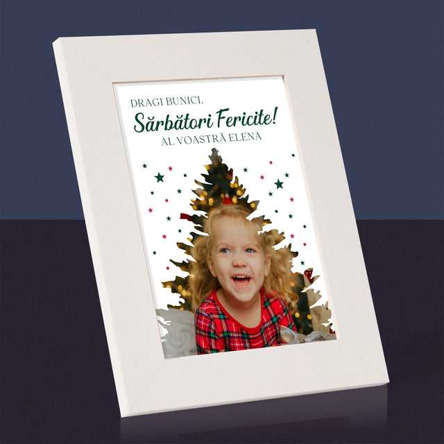 Formă Din Fotografii: Brad Sărbători - Ramă Pentru Fotografii (Horizontală)