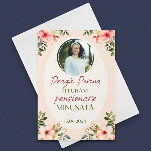 Fotografie Si Semnătură: Pensionare Minunată - Card Cu Felicitări