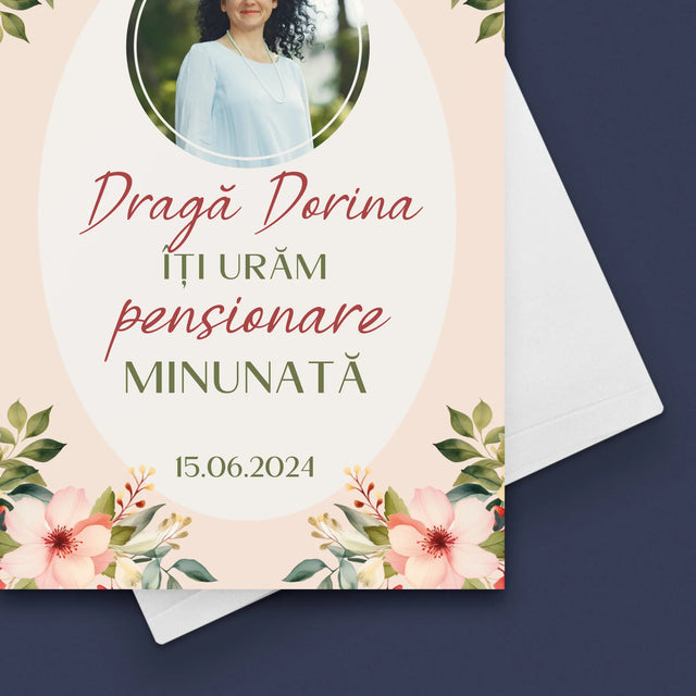 Fotografie Si Semnătură: Pensionare Minunată - Card Cu Felicitări