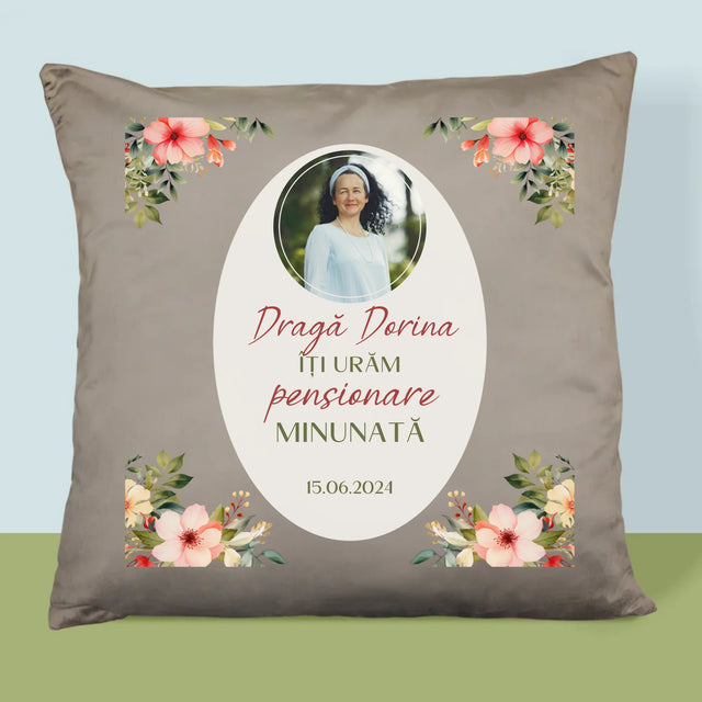 Fotografie Si Semnătură: Pensionare Minunată - Pernă (Cu Fotografie)