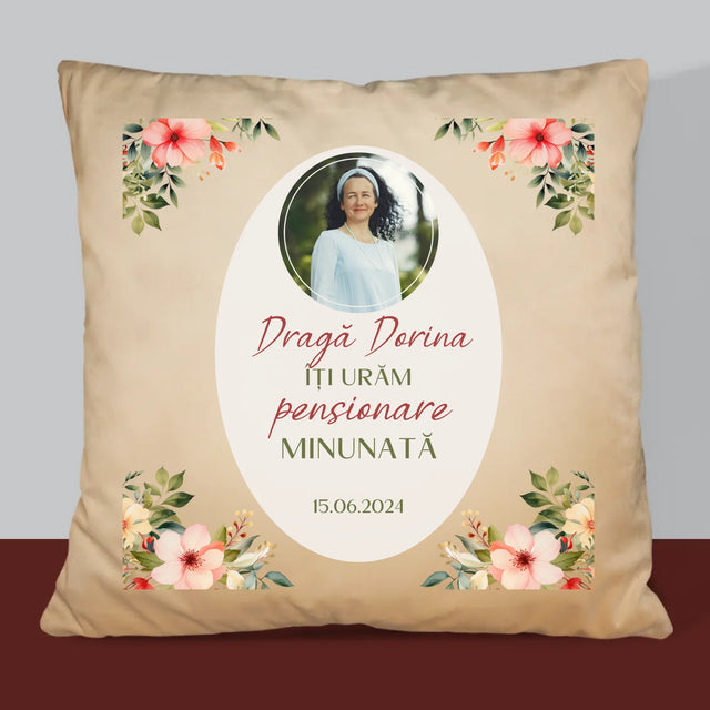 Fotografie Si Semnătură: Pensionare Minunată - Pernă (Cu Fotografie)