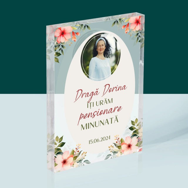 Fotografie Si Semnătură: Pensionare Minunată - Bloc Acrilic