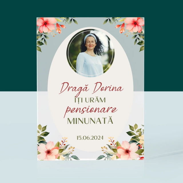 Fotografie Si Semnătură: Pensionare Minunată - Bloc Acrilic