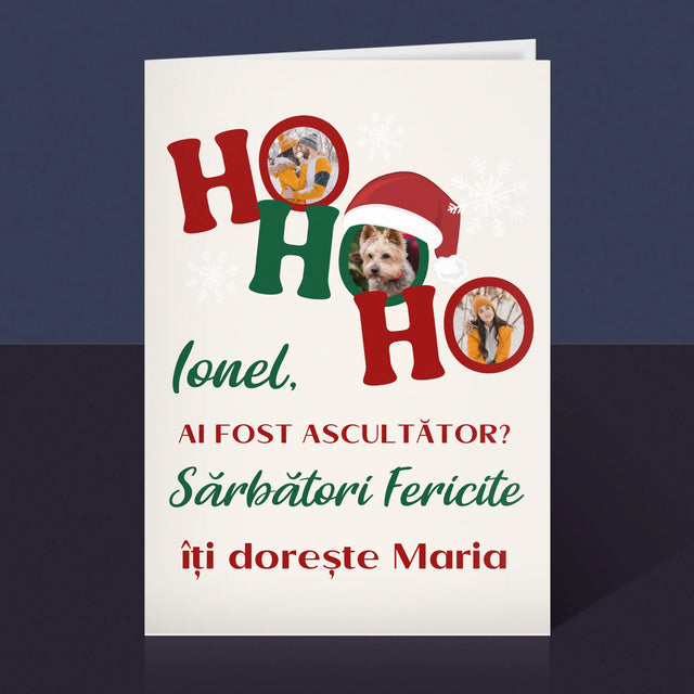 Colaj De Fotografii: Ho Ho Ho - Card Cu Felicitări
