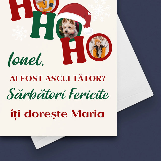 Colaj De Fotografii: Ho Ho Ho - Card Cu Felicitări