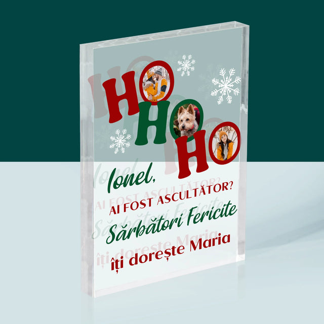 Colaj De Fotografii: Ho Ho Ho - Bloc Acrilic