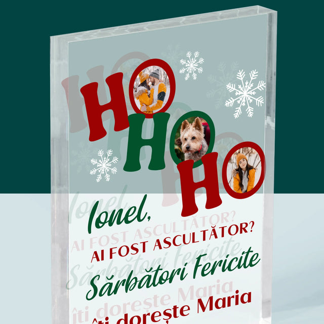 Colaj De Fotografii: Ho Ho Ho - Bloc Acrilic