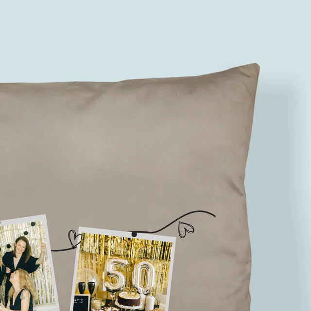 Colaj De Fotografii: 50 De Ani De Minunate Momente - Pernă (Cu Fotografie)