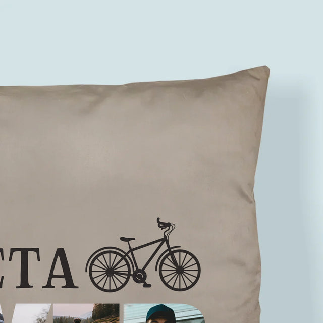 Cuvânt Din Fotografii: Bicicleta Lover - Pernă (Cu Fotografie)