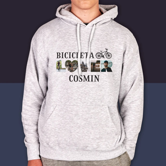 Cuvânt Din Fotografii: Bicicleta Lover - Hanorac Cu Glugă Pentru Bărbați