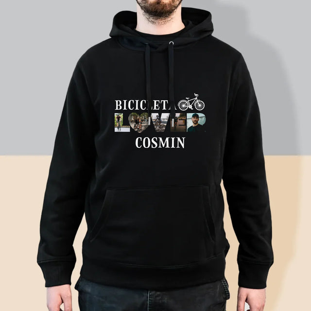 Cuvânt Din Fotografii: Bicicleta Lover - Hanorac Cu Glugă Pentru Bărbați