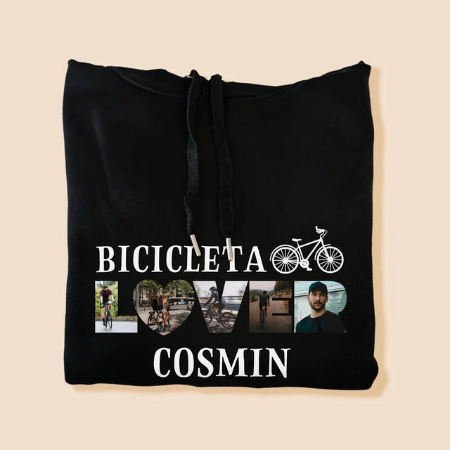 Cuvânt Din Fotografii: Bicicleta Lover - Hanorac Cu Glugă Pentru Bărbați