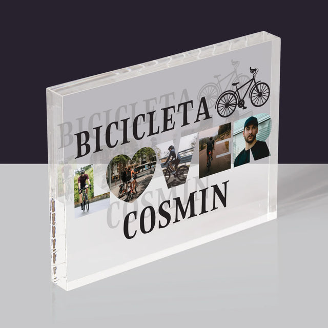 Cuvânt Din Fotografii: Bicicleta Lover - Bloc Acrilic