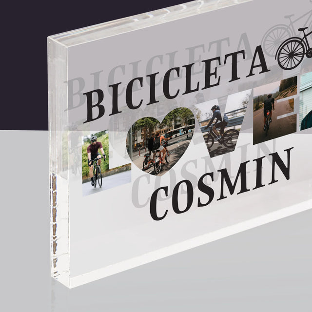Cuvânt Din Fotografii: Bicicleta Lover - Bloc Acrilic
