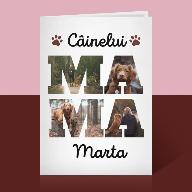 Cuvânt Din Fotografii: Mama Câinelui Din Fotografiile Tale - Card Cu Felicitări