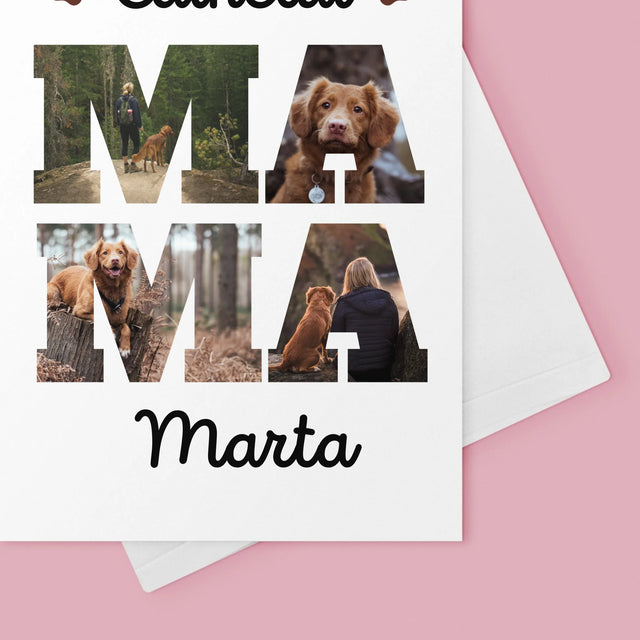 Cuvânt Din Fotografii: Mama Câinelui Din Fotografiile Tale - Card Cu Felicitări